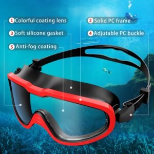 Swimming Goggles with Solid PC Frame and Soft Silicone Gasket