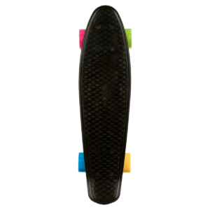 22 inch Black Cookie Logo Retro Cruiser Skateboard