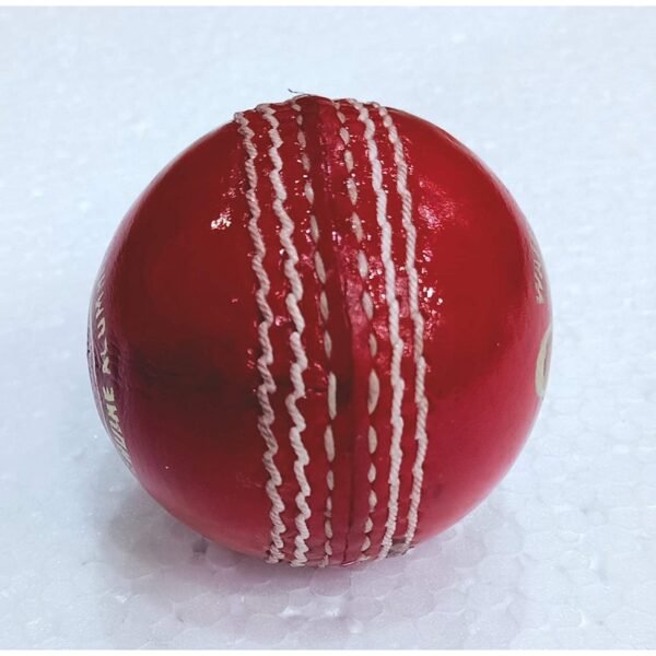 Sport Club Red Leather Cricket Ball for Test - Image 3